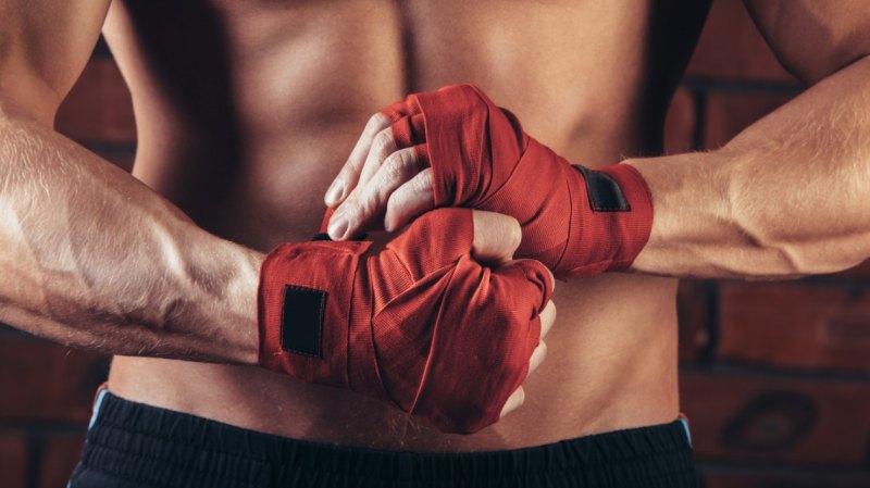 Boxer Wrapping Hands