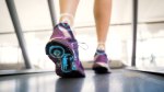 Female wearing advanced running shoes on a treadmill