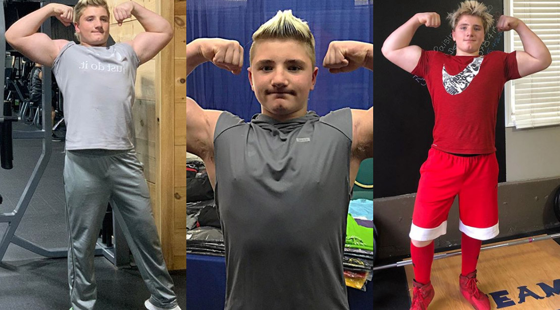 Morgan Nicholls Flexing Biceps