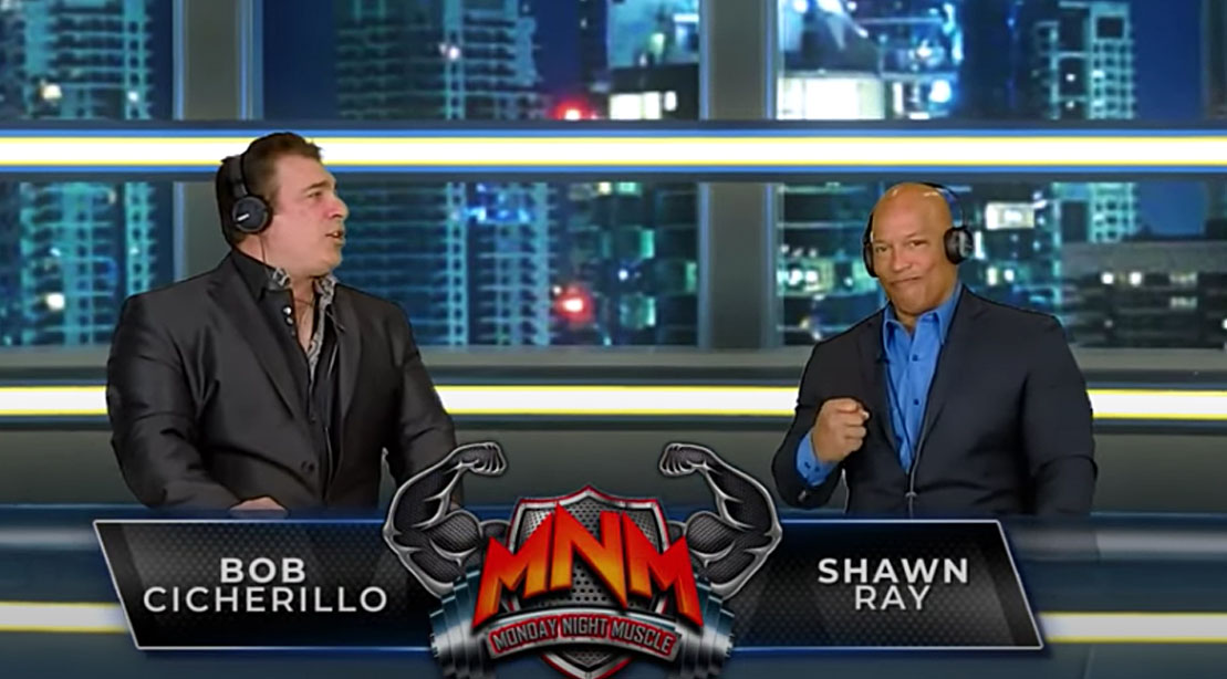 Monday Night Muscle with former bodybuilders and host Bob Cicherillo Shawn Ray and bodybuilder Branch Warren