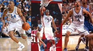 NBA Athletes and Basketball Players Russell Westbrook Corliss Williamson and Carlos Boozer playing college basketball in the Final Four March Madness College Basketball Tournament