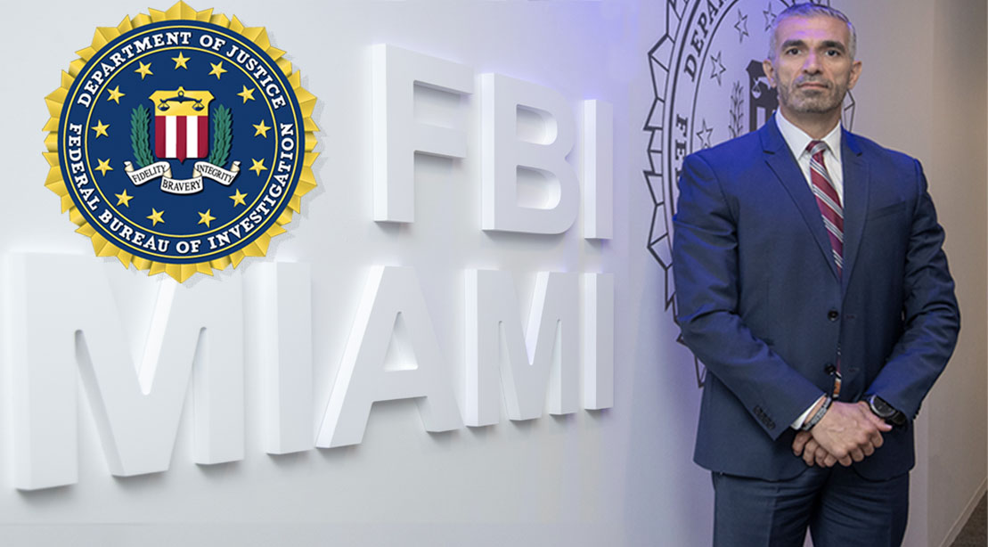 Special Agent George Piro and the FBI Logo