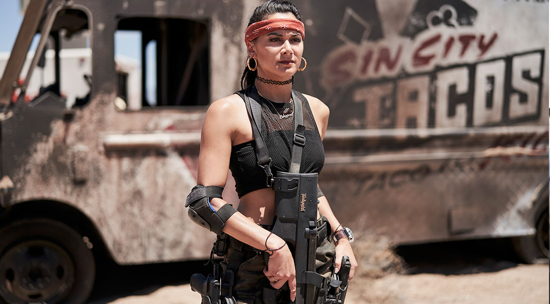 Army of the Dead’s Samantha Win Playing Her Role As Chambers