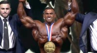 Derek Lunsford Winning First place at the 2021 Olympia Competition