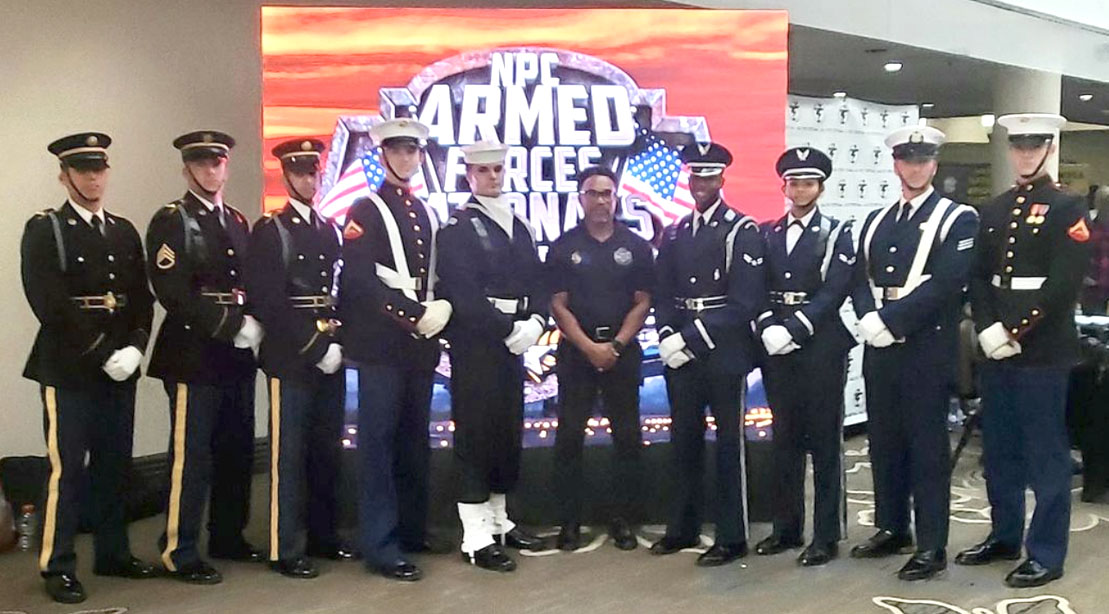 Military men and armed forces in uniform to represent the 2021 The winners of the 2021 NPC Armed Forces National Championships