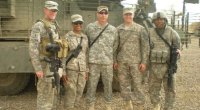 Army Veteran Julia Waring with her army platoon