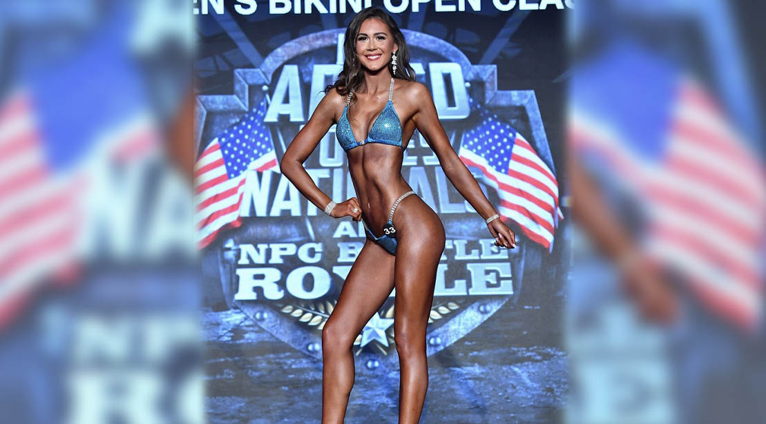 US Armed Forces Veteran Bikini competitor Kami Wilkins competition photos in the Armed Forces Nationals