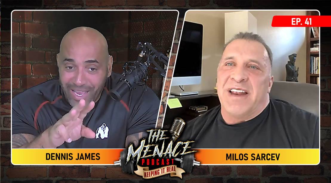 Serbian bodybuilder Milos Sarcev on The Menace Podcast copy