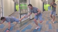 Personal Trainer Andy McDermott's Hop, Drop, and Push Unilateral Full-Body Challenge Exercise