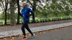 Dr. Stephen Haskins running a personal marathon in Central Park NYC