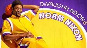 Former child actor star DeVaughn Nixon portraying the role of his father and La Lakers basketball player Norm Nixon in HBO's Winning Time