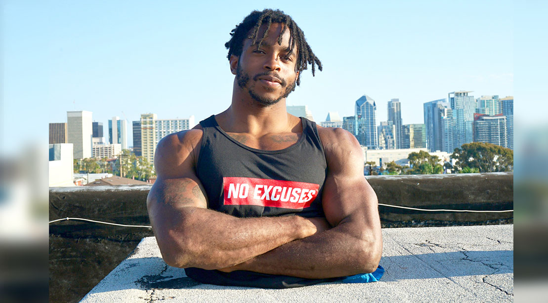 Caudal regression syndrome athlete and wrestler Zion Clark posing outdoors