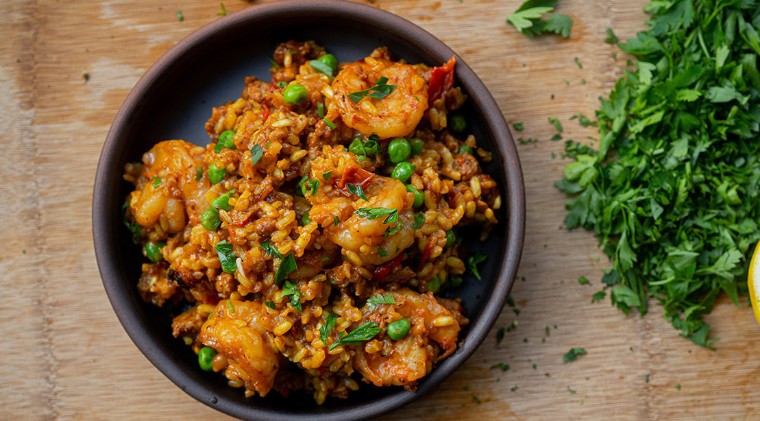 Top Chef Kevin Curry’s Turkey and Shrimp Paella Recipe