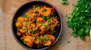 Kevin Curry Turkey and Shrimp Paella recipe