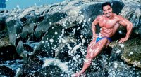 Samir Bannout sits on the sea cliff
