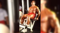 Samir Bannout working out his legs in Gold's Gym