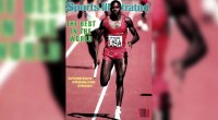 Track and Field gold winner Olympian Carl Lewis on the cover of Sports Illustrated