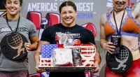 Gabriele Burgholzer winning Americas Strongest Woman competition
