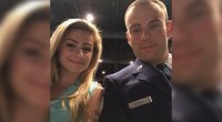 Melanie Branch with her husband Jared Branch who servicce in the US Air Force