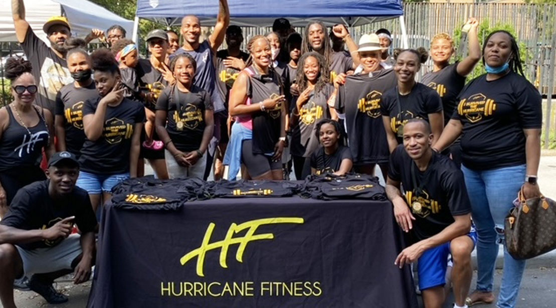 Hurricane fitness celebrating Juneteenth in Harlem, NYC