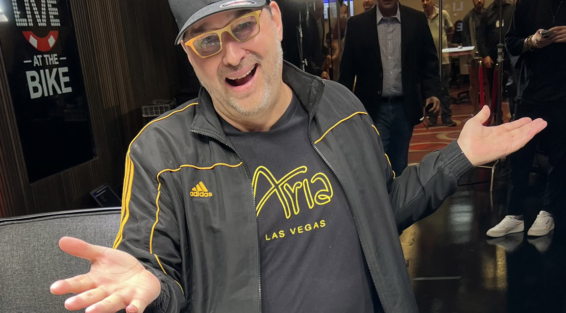 16-time World Series of Poker winner Phil Hellmuth at the poker table