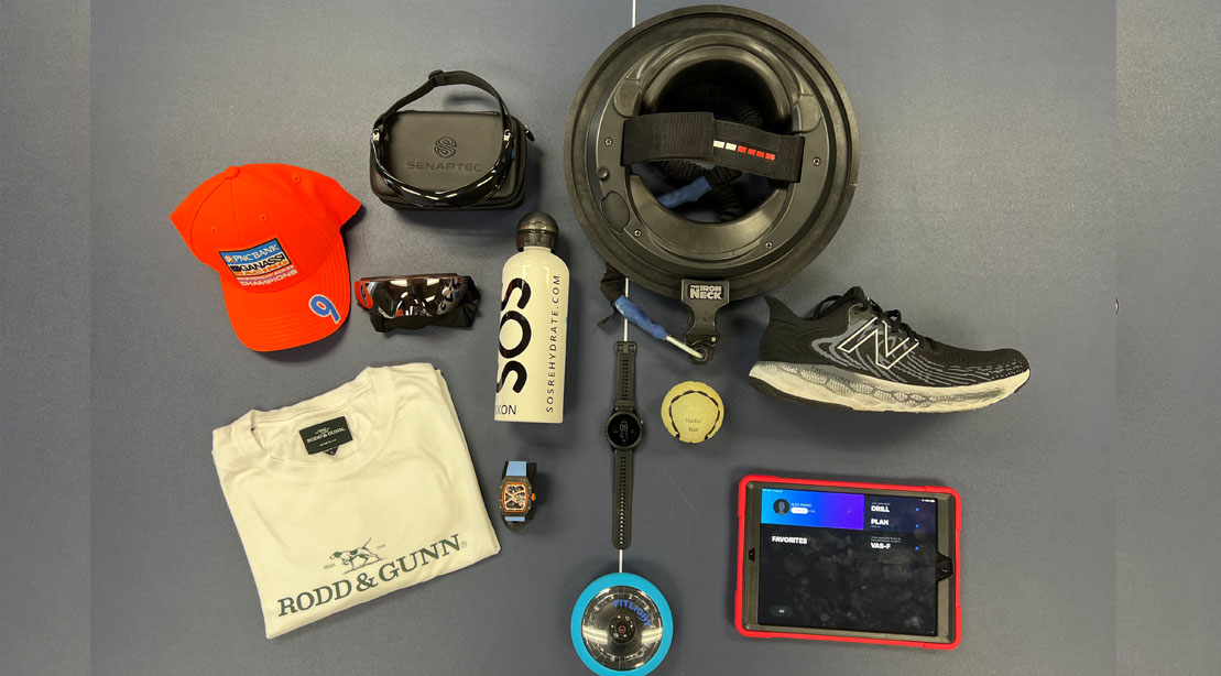 IndyCar Star Scott Dixon Gym Bag Gear Items