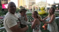 Michael Henderson in Las Vegas Strip with his family