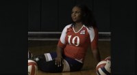 Kari Miller-Ortiz on a volleyball court