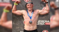 Police Officer John Canter finishing a spartan race