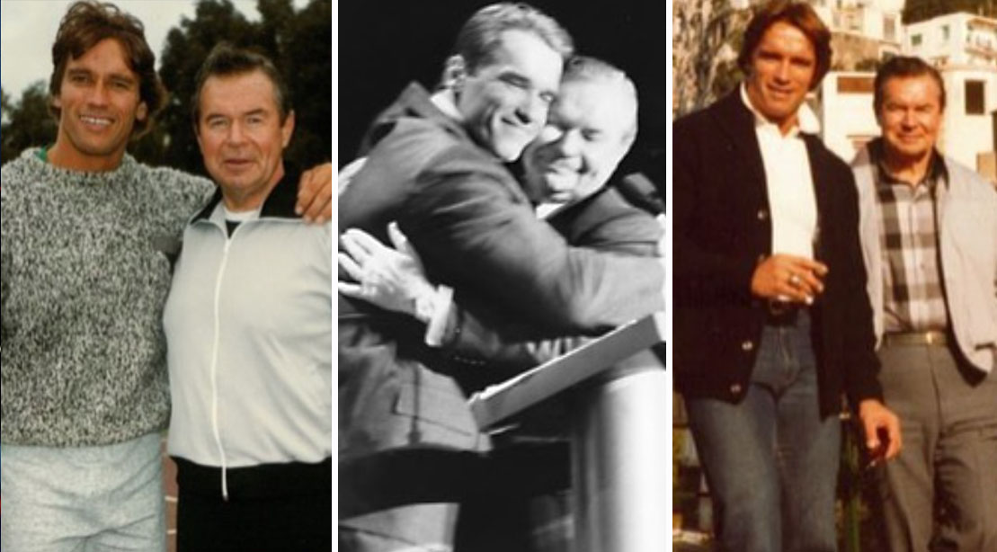 Recently deceased Legendary bodybuilding promoter Jim Lorimer of the Arnold Sports Festival with old school cool photos with Arnold Schwarzenegger