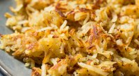 Shredded Hash browns made from potatoes for brunch