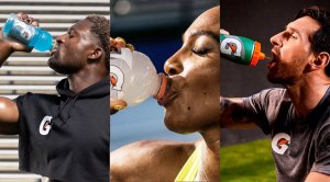 Athletes drinking Gatorade in their off-season training