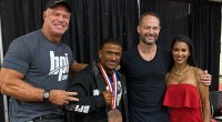 BPI CEO Chris MacKenzie with wrestler Billy Gunn and Hadid Choopan