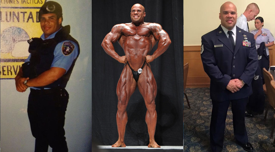 Luis Santa as a puerto rican police officer bodybuilding competitor and armed forces national
