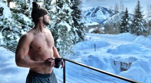 Erich Schwer in the snowy mountains