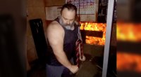 Roger Lockridge on week three of the arnold challenge performing a rope pulldown