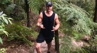 Adam Demos on a hiking trail