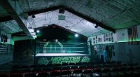 The Monster Factory Pro Wrestling Ring in Monster Factory, premiered Friday, March 17 on Apple TV+.