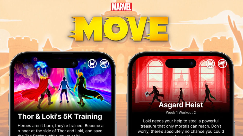 Marvel Move App interface