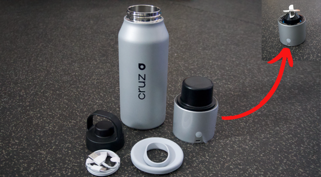 cruz blendercap with accessories kit in gym