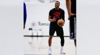 Norman Powell at practice with the Clippers