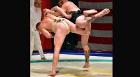 Dan Kalbfleisch Sumo Dan competing in a sumo competition