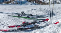 Cross Country Ski Gear left out in the snow