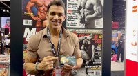 Frank Sepe dropping his latest Sepe Nutrition protein bar at the 2023 Olympia Expo