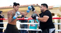 Ryan Garcia sparring with his trainer