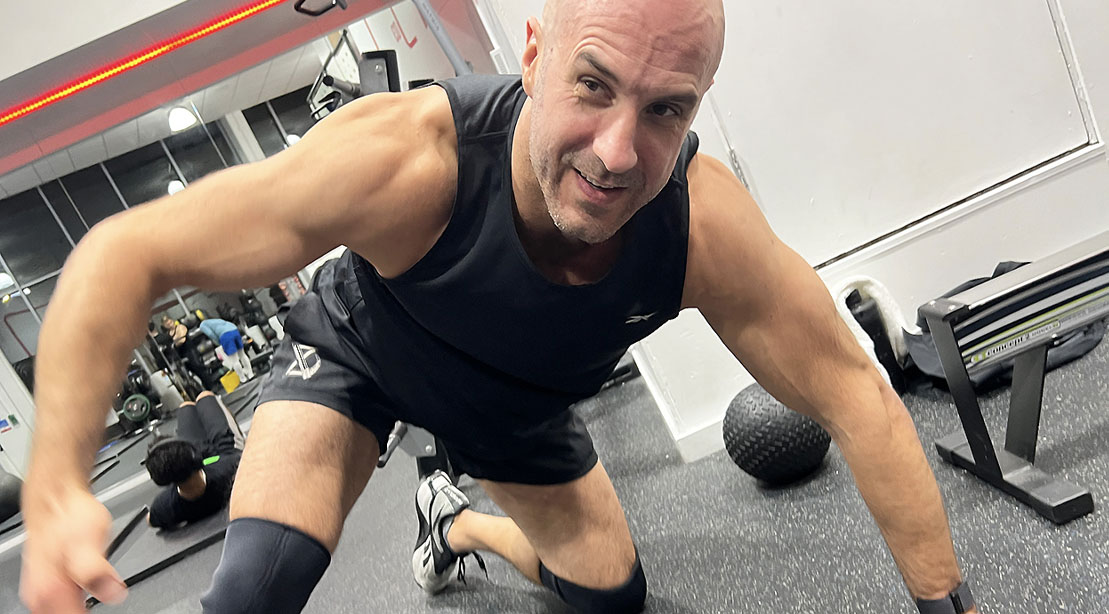 AEWs and prowrestler Claudio Castagnoli performing his lower body workout