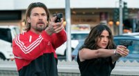 Shelley Hennig and Nick Zano playing their roles in Netflix's Obliterated