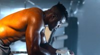 PFL Fighter Francis Ngannou in deep though while training for a fight